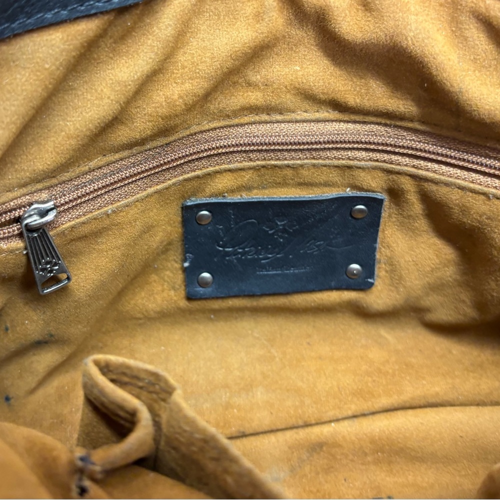 Patricia Nash Black Leather Cassini Crossbody Flap Bag - Picture 9 of 13